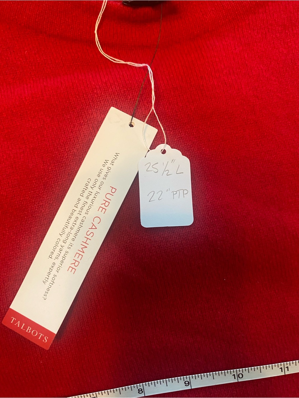 Talbots Red 100% Cashmere Crewneck Sweater - Picture 8 of 8
